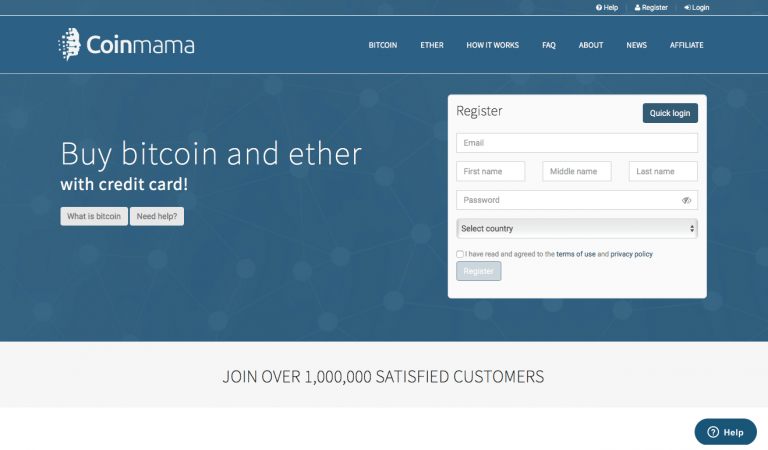 Como comprar Ethereum: registrando-se na Coinmama.