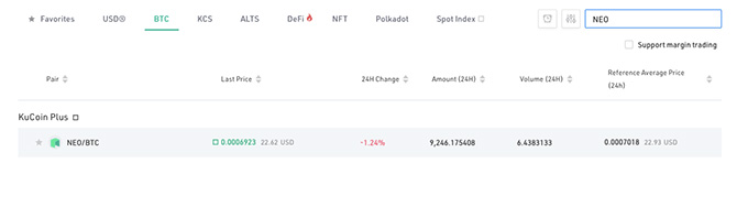 Melhor carteira NEO: KuCoin.