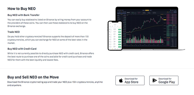 Melhor carteira NEO: Binance.