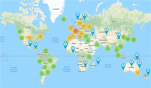 Mapa de iniciativa global de Blockchain