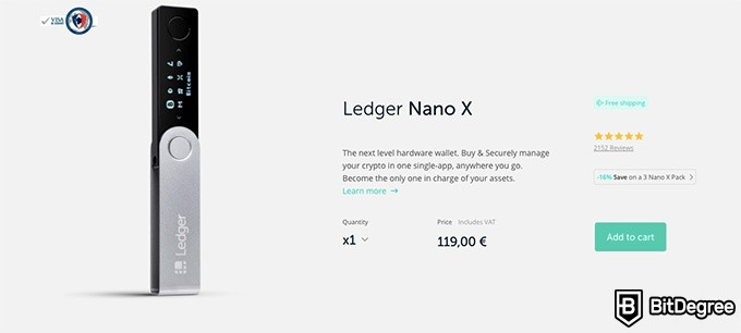 Moeda NEO: o Ledger Nano X.